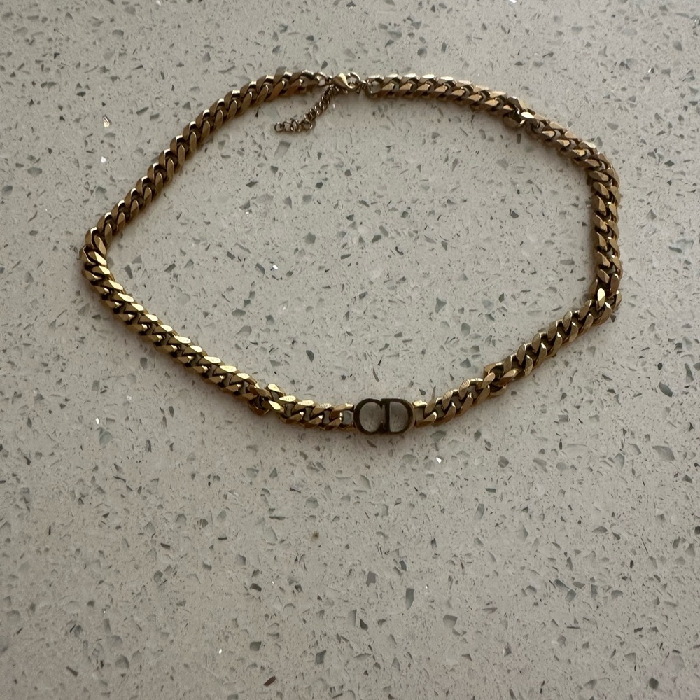 Gold Chain Necklace with CD Logo